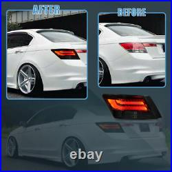 2PCS VLAND LED Tail Lights Rear Brake Lamps Smoked For 2008-2013 Honda Accord