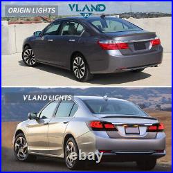 2VLAND SMOKED LED Tail Lights For 2013-2017 Honda Accord Sedan Rear Brake Lamps 2VLAND SMOKED LED Tail Lights For 2013-2017 Honda Accord Sedan Rear Brake Lamps