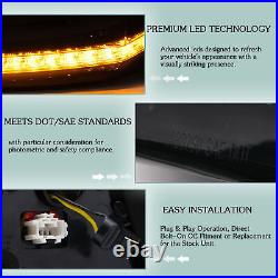 2VLAND SMOKED LED Tail Lights For 2013-2017 Honda Accord Sedan Rear Brake Lamps