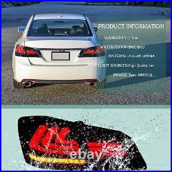 2VLAND SMOKED LED Tail Lights For 2013-2017 Honda Accord Sedan Rear Brake Lamps