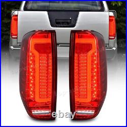 2X Red Lens LED Rear Tail Lights Brake+Turn Lights For Nissan Frontier 2005-2021