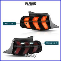 2 Pcs LED Tail Lights For Ford Mustang 2010 2011 2012 With Sequential lamps VLAND