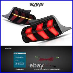 2 Pcs LED Tail Lights For Ford Mustang 2010 2011 2012 With Sequential lamps VLAND