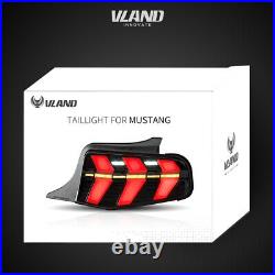 2 Pcs LED Tail Lights For Ford Mustang 2010 2011 2012 With Sequential lamps VLAND