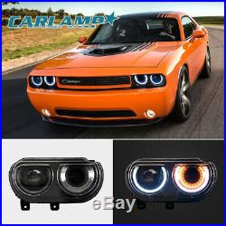 2 Sets For Dodge Challenger 2008-2014 LED Headlights&LED Tail Lights Red Assmbly