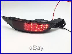 (2) smoke Lens Red LED Rear Bumper Reflector Fog Light For 09-13 Ford Fiesta MK7