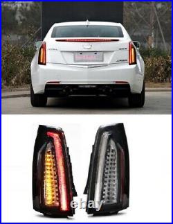 2pcs BLACK LED Tail Lights For 2013-2018 Cadillac ATS 4-Door Sedan Left+Right