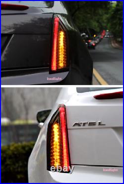 2pcs BLACK LED Tail Lights For 2013-2018 Cadillac ATS 4-Door Sedan Left+Right