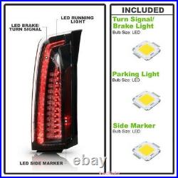 2pcs BLACK LED Tail Lights For 2013-2018 Cadillac ATS 4-Door Sedan Left+Right