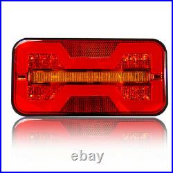 2x 12v 24v Glow-Track Led Neon Rear Dynamic Indicator Tail Lights Truck Trailer