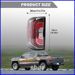 2x LED Tail Lights For 2016 2017 2018 GMC Sierra Rear brake Stop Lamp Left+Right