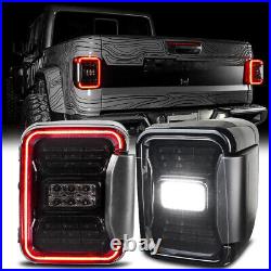 2x LED Tail Lights with Turn Signal Side Marker Lamps For Jeep Gladiator JT 2020+