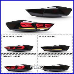 2x Tail Lights For 2016 2017 2018 Hyundai Elantra Sequential LED Smoke Rear Lamp