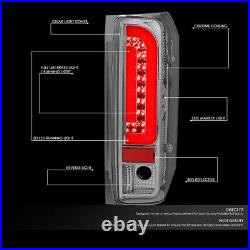 3D LED DRL Tail Lights for Ford F150 F250 F350 F Super Duty 90-97 Chrome Clear