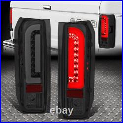 3d Led Neon Tube Barfor 90-97 Ford F150 F250 F350 Tail Light Brake Lamp Smoked