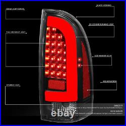 3d Led Tube Barfor 05-15 Toyota Tacoma Tail Light Brake Parking Lamps Black