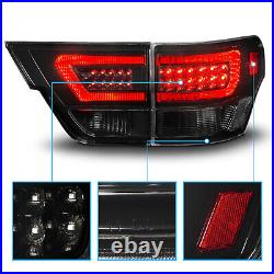 4PCS LED C Bar Tail Lights Pair For 2011-2013 Jeep Grand Cherokee Black Smoke