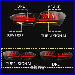 4PCS LED Clear Tail Lights For Toyota Camry 2018- 2021 Start-up Animation