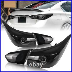 4PCS LED Tail Lights Fit 2014-16 2017 Infiniti Q50 V37 400r Style Rear Lamps Kit