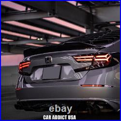 4PCS LED Tail Lights Kit for Honda Accord Sedan 2018-2022 Smoked Rear Light