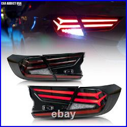 4PCS LED Tail Lights Kit for Honda Accord Sedan 2018-2022 Smoked Rear Light