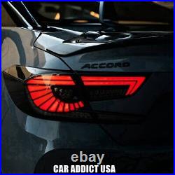 4PCS LED Tail Lights for 2018-2022 10th Gen Honda Accord Brake Light Smoked Lens