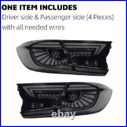 4PCS LED Tail Lights for 2018-2022 10th Gen Honda Accord Brake Light Smoked Lens