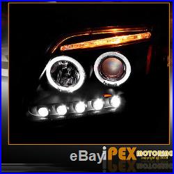 4PIECE New 1997-2003 Ford F150 Halo LED Projector Black Head Light+Tail Lamp
