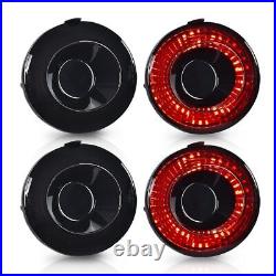 4pcs LED Tail Lights Brake Lamps Fit For 05-13 Chevrolet Corvette C6 Coupe Black