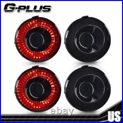 4pcs LED Tail Lights Brake Lamps Fit For 05-13 Chevrolet Corvette C6 Coupe Black
