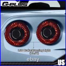 4pcs LED Tail Lights Brake Lamps Fit For 05-13 Chevrolet Corvette C6 Coupe Black