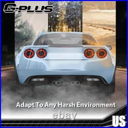 4pcs LED Tail Lights Brake Lamps Fit For 05-13 Chevrolet Corvette C6 Coupe Black