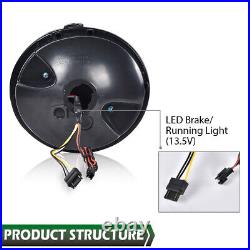 4pcs LED Tail Lights Brake Lamps Fit For 05-13 Chevrolet Corvette C6 Coupe Black