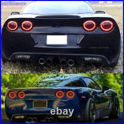 4pcs LED Tail Lights Rear Lamps Smoke Lens For 2005-2013 Chevrolet Corvette C6