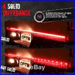 60 TRIPLE LED Tailgate Light Bar Sequential Turn Signal RED Pickup Reverse Brake