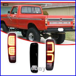 6PCS Smoke LED Tail Light & Side Marker Lamp For Ford F150 F250 E150 Truck 73-79