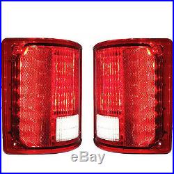 73-91 Chevy GMC Truck Rear LED Sequential Tail Turn Signal Brake Light Lens Pair