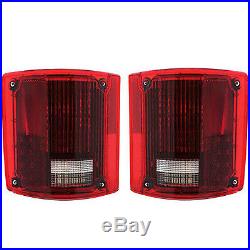 73-91 Chevy GMC Truck Rear LED Sequential Tail Turn Signal Brake Light Lens Pair