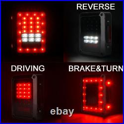 7 Halo Led Headlights Turn Signals Tail Lights Combo For Jeep Wrangler JK 07-18