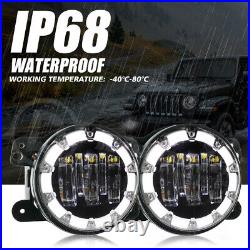 7 LED Headlights Fog Turn Lamp Tail Lights Combo Kit for Jeep Wrangler JK 07-17