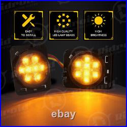 7 LED Headlights Tail Lights Fog Turn Fender Lamps Combo for Jeep Wrangler JK
