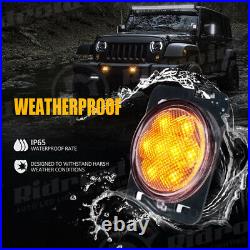 7 LED Headlights Tail Lights Fog Turn Fender Lamps Combo for Jeep Wrangler JK