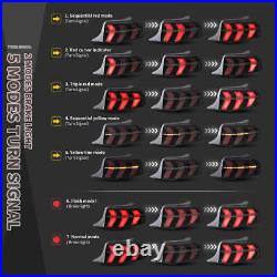 7 Modes Smoked Tail Lights For 2010-2012 Ford Mustang LED with Sequential Signal
