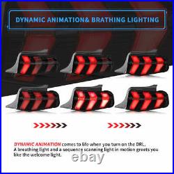 7 Modes Smoked Tail Lights For 2010-2012 Ford Mustang LED with Sequential Signal