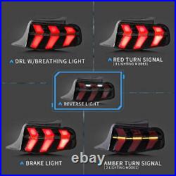 7 Modes Smoked Tail Lights For 2010-2012 Ford Mustang LED with Sequential Signal