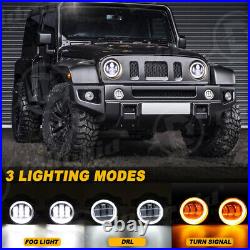 7inch LED Headlights Fog Turn Tail Lights Combo for Jeep Wrangler JK JKU 07-17