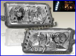 81-91 MERCEDES BENZ W126 S-CLASS SEDAN CLEAR LENS HEADLIGHTS withLED & TAIL LIGHTS