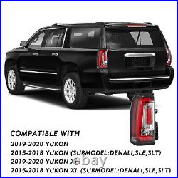 84536242 Left Side Tail Light For 2015-2020 GMC Yukon XL LED Brake Lamp WithBulbs