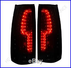 88-93 Chevy C1500 C2500 K1500 K2500 Smoke Lens Replacement Led Tail Lights