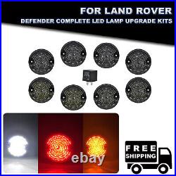 8x Complete LED Lights Set Upgrade Kit For 1983-2016 Land Rover Defender 90/110